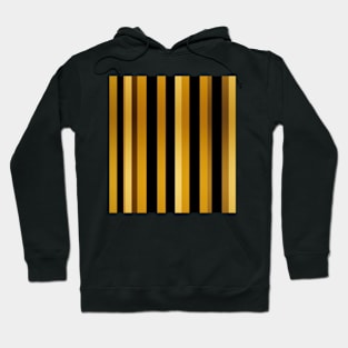 Golden Harmony: Abstract Stripes in Luxe Gold Hoodie